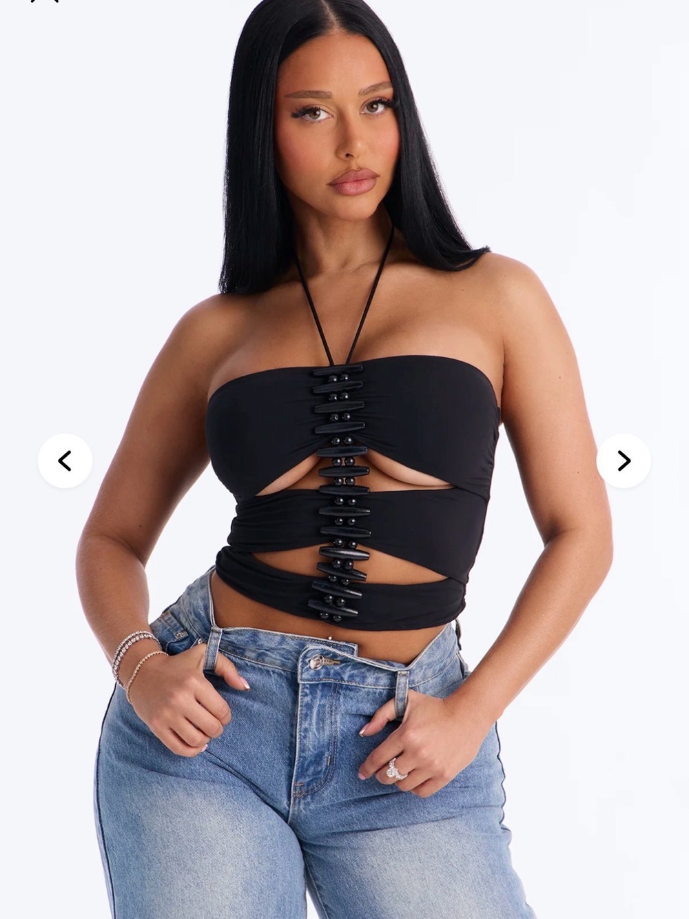 Brook Cut Out Hardware Halter Top
